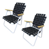 Reposera Silla Sillon Plegable Cinta Reforzado -x2 Unidades-