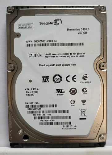 Disco Rigido Seagate 250gb St9250315as Notebook