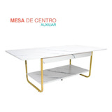 Mesa De Centro Auxiliar Multiusos Rectangular Moderna Sala