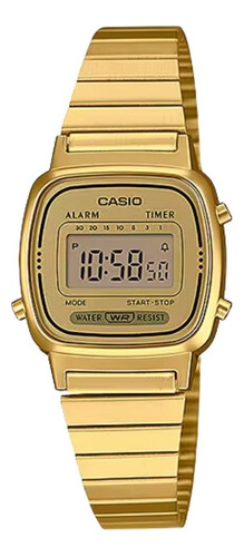 Reloj Vintage Casio Dama La670wga-9v Dorado Acero Inoxidable