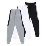 Pack 3 Jogger Deportivo Para Hombre Felpa Unitalla Moda 