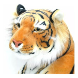 Tigre Pelúcia Real Grande 100cm Decoração Importado Safari