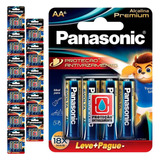 72 Pilhas Alcalinas Premium Aa 2a Pequena Panasonic 12 Cart
