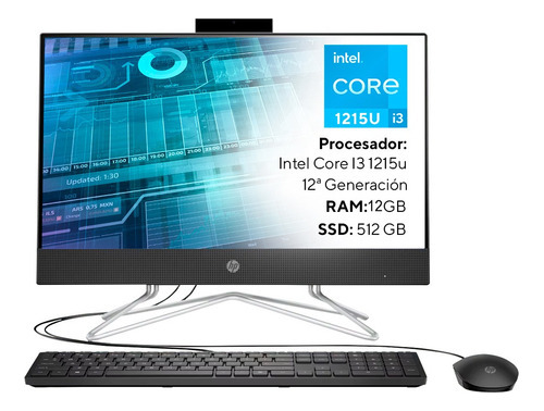 Hp All In One 22-dd2017la Corei3 1215u 12gb 512gb 21,5  Fhd