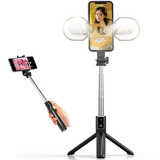 Aro De Luz Led 4 En 1 Monopod Bluetooth Selfie Con Trípode