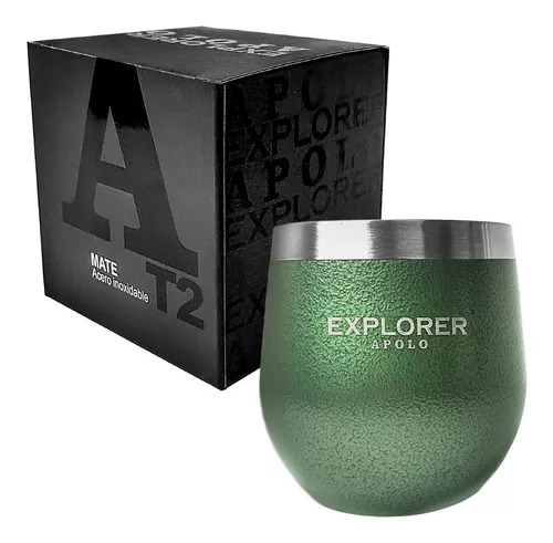 Mate Térmico Clásico Explorer Apolo 193 Ml Acero Inoxidable Verde