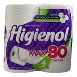 Papel Higiénico Higienol Max Con Aloe X 4 Unid De 80 Mt