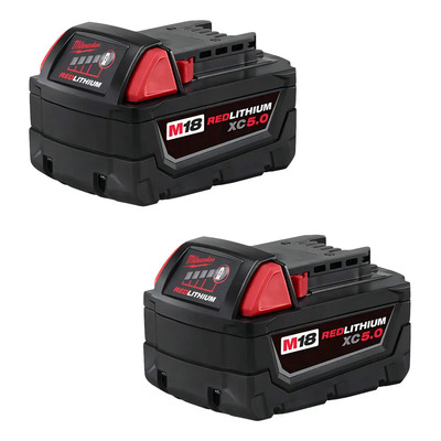 2 Baterías M18 Redlithium Xc5.0 Milwaukee 48111852 | Envío gratis