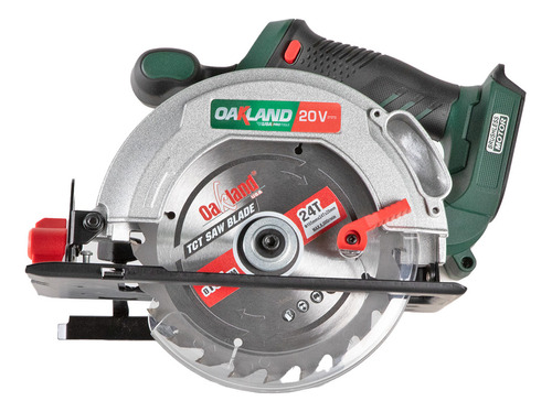 Sierra Circular Inalambrica 20v Brushless S/pila Oakcm-5000 Color Verde Musgo