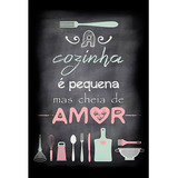 Placa - Decorativa - Grande - Cozinha Amor - (gv186)