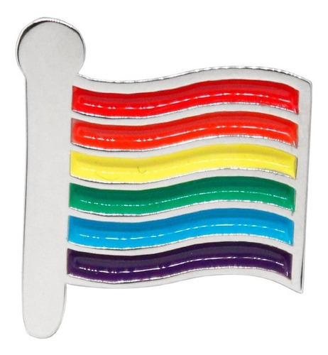 Pin Broche Metálico Zab, Diseño De Bandera Orgullo Lgbtiq+