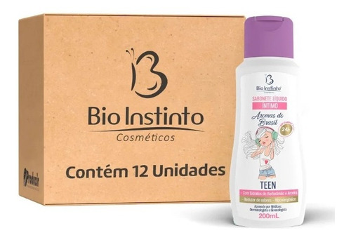 Sabonete Líquido Íntimo Teen Aromas 200ml Cx C/12 Unid.