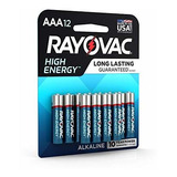 Rayovac Aaa 12-pack Pilas Alcalinas De Alta Energía, 824-12k