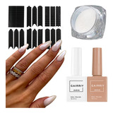 Yosomk Kit De Esmalte De Unas De Gel Blanco Canela Con Calco