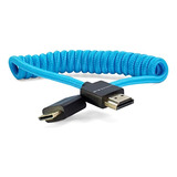 Cable Espiral Trenzado Delgado De Mini Hdmi 4k Monitore...