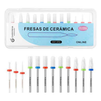 Juego Brocas De Uñas Lima Cerámica Pulidor Fresa Cherimoya | Meses sin interés