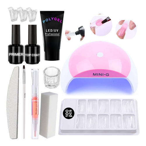 Kit Poligel Para Fazer Alongamento De Unhas Para Iniciantes