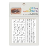 6x Cristales Strass Pegatinas Adhesivo Facial Brillante