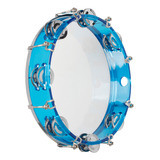 Tambourine Blue Held Instrument Tambourine 10 Pandereta Para