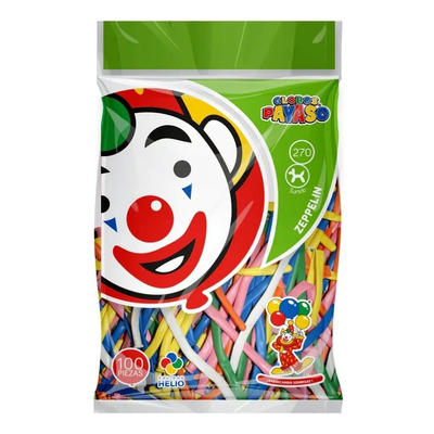 Globos Salchicha Color Largo #270 Payaso 100 Piezas Fiesta | MercadoLibre