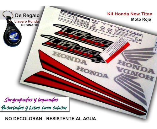 Kit Calcos Tipo Original Honda Cg 150 New Titan. Calidad