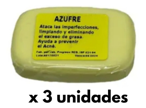 Azufre Jabon Natural 3 Unidades