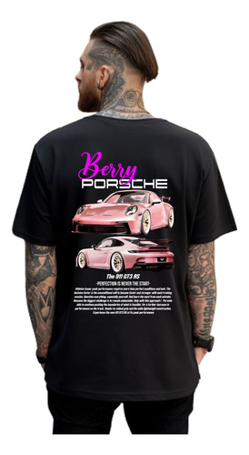 Playera Estampado De Moda Berry Porsche Frente Y Espalda