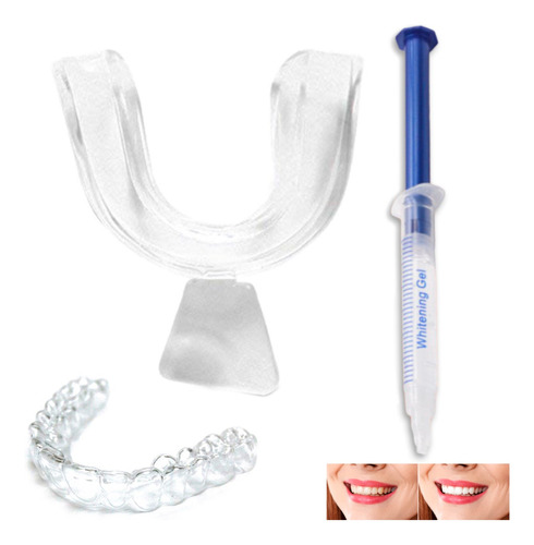 Kit Blanqueo Dental 1 Jeringa + Placa Miorelajante Bruxismo