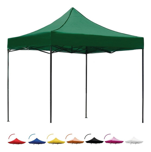 Toldo Plegable 3x3 Impermeable Retractil Azul