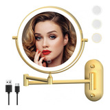 Rechargeable Wall Mounted Lighted Makeup Vanity Mirror 8 Inc