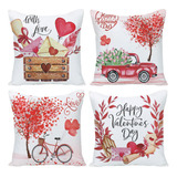 Fundas De Almohada San Valentín Tamaño 45x45 Con Diseño Ezvi