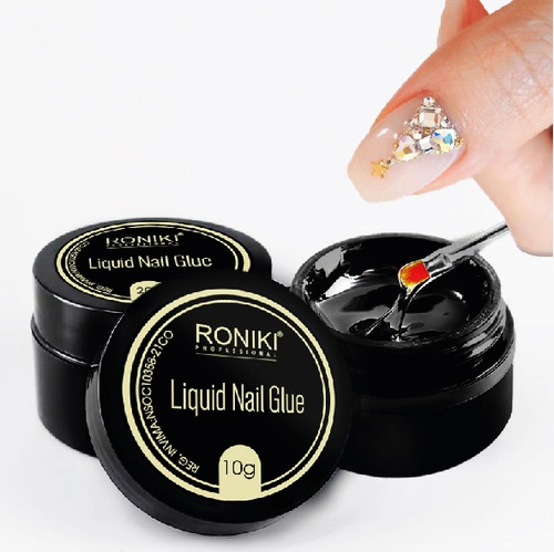 Liquid Nail Glue Roniki-pega Para Cristales Uñas