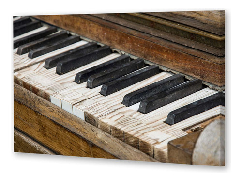 Cuadro 16x24cm Piano Antiguo Madera Musica Clasico