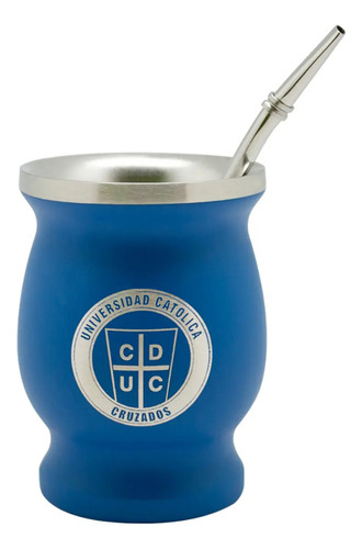 Taza Mate De Aluminio Bombilla Matero Universidad Catolica