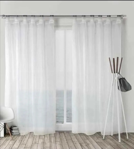 Juego De Cortinas Mínimalistas Traslucidas 2.90 X 2.0