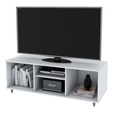 Mesa Rack Tv Led Centro Estant Mt4000 Mueble Modular Blanco