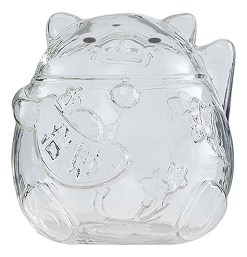 Hucha De Cristal Con Diseño De Gato, Bonita Caja De Dinero