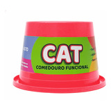 Comedouro Alto Antiformiga Pet Toys Neon Cat 250 Ml  Gatos Cor Rosa