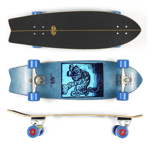 Skate Simulador De Surf Hondar Abec 11 Cruiser Semi Long 023