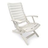 Sillon New York Reforzado Plegable 3 Posiciones Color Blanco