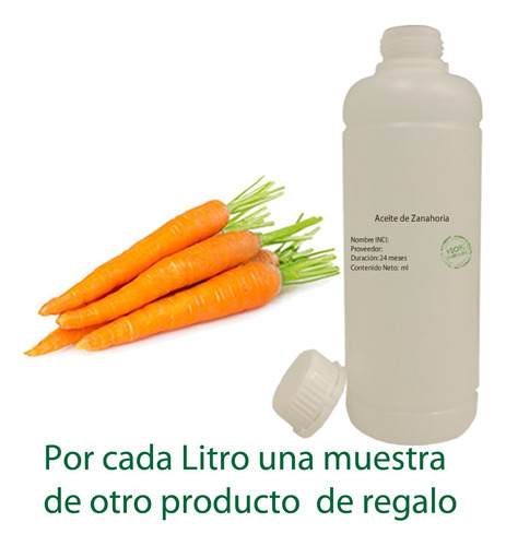 Aceite De Zanahoria 1 Litro, Aceite De Almendras 1 Litro