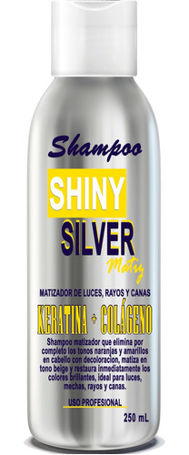 Shampoo Matizador Shiny Silver 250 Ml Cabello Rubio 