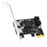 Tarjeta Adaptadora Pcie Usb 3.0 De 2 Puertos Y 19pin Usb