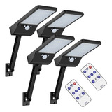 48led Flexible Solar Lámpara De Pared 48led Negro 4pack