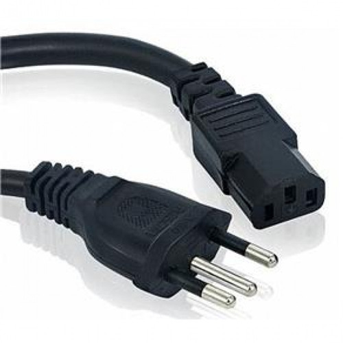 Cabo Forca Tripolar Ac Pc Fonte 0,75mm Plug 10a 5,00m 5 Pçs