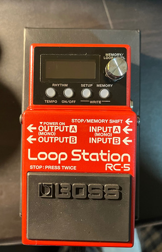 Pedal De Efecto Boss Loop Station Rc-5  Rojo
