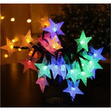 Guirnalda Solar 5mts 20 Luces Estrellas Multicolor 