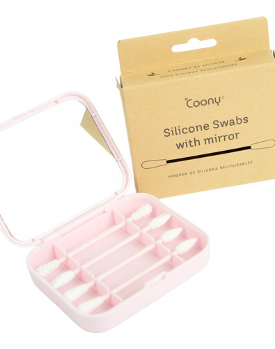 Hisopos Silicona Coony Correctores Con Espejo