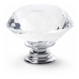Tirador Cristal Diamante Con Tornillo 
