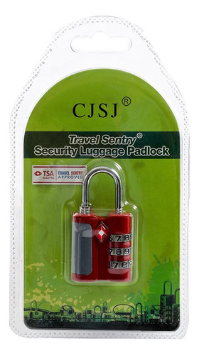 Candado Tsa530 Travel Sentry-rojo Y Plateado